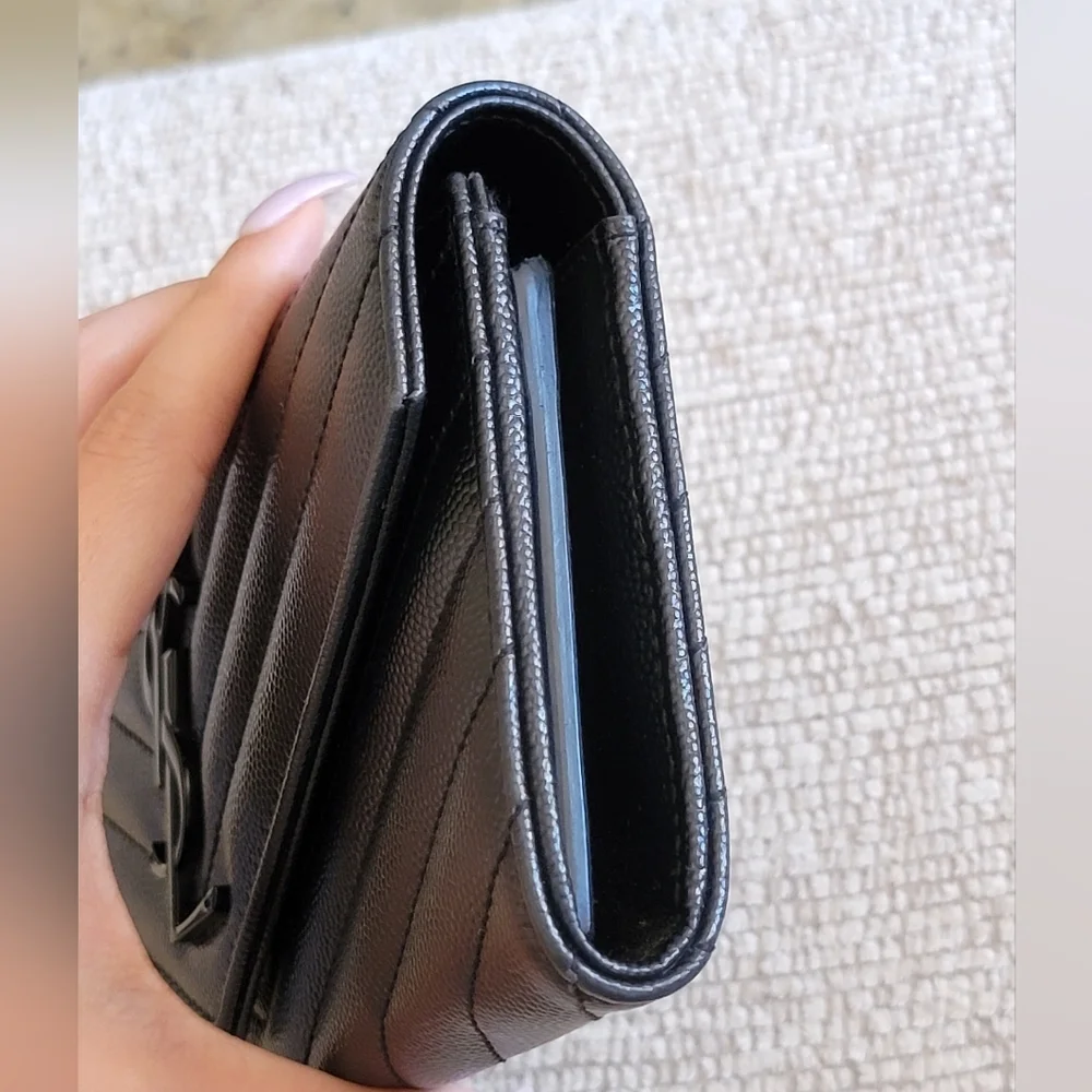YSL Matelasse Quilted Leather Wallet